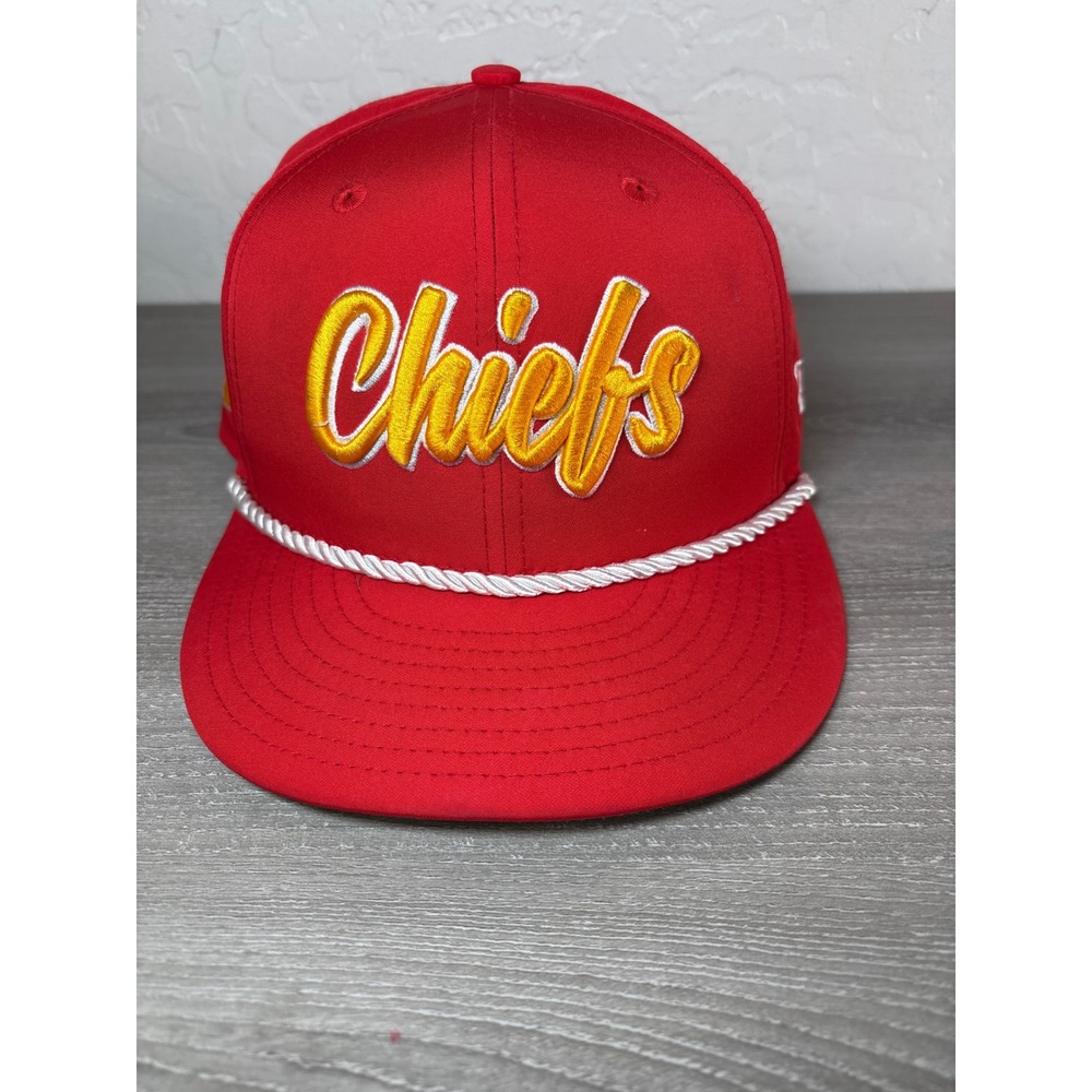 Kansas City Chiefs NFL 100th Anniversary Snapback Hat New Era 9FIFTY Red Gold
